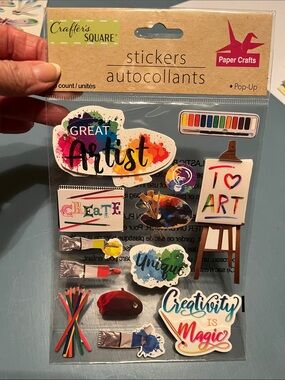 Crafters Square Great Artist Pop-Up Sticker Pack - Multicolor NEW
